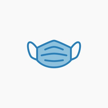 medical mask icon vector for prevent from corona virus