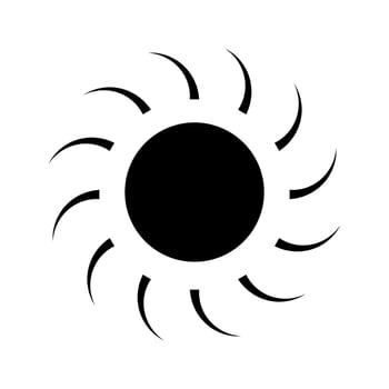 sun icon vector isolated on white background