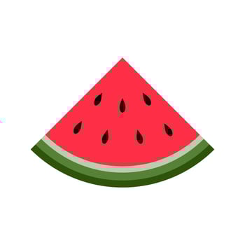 Fresh Watermelon Vector Isolated on white background