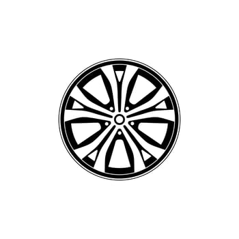 Car rim icon isolated on white background vector