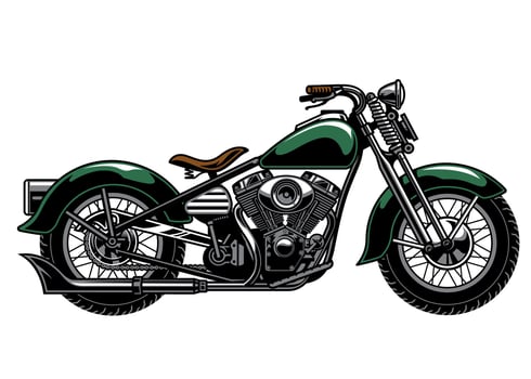 vector of vintage motorcycle