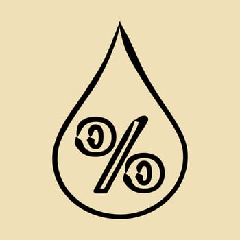 Icon humidity. Weather elements symbol. Icons in hand drawn style. Good for prints, web, smartphone app, posters, infographics, logo, sign, etc. vector