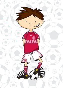 Cute Cartoon Danish Football Soccer Player - Sports Illustration vector