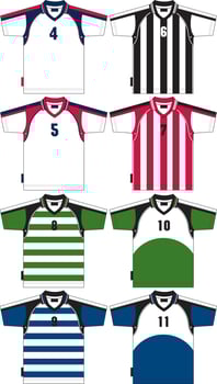 Soccer Football Jerseys - Sportswear Illustration vector