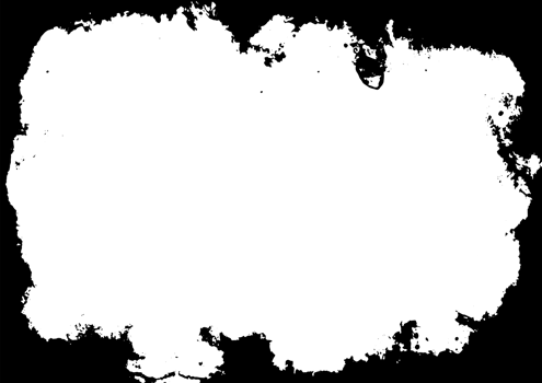 Grunge border texture background. Abstract frame overlay. PNG graphic illustration with transparent background.