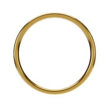 Gold frame. 3d render png