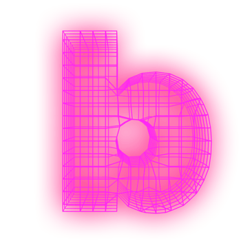 Letter grid neon png
