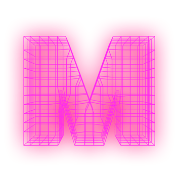 Letter grid neon png
