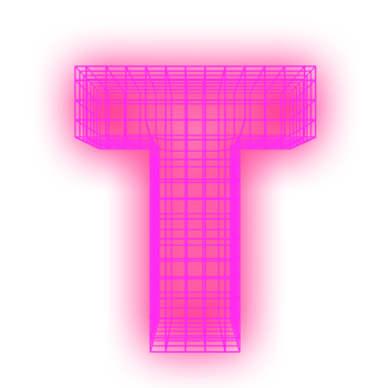 Letter grid neon png