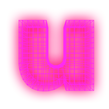 Letter grid neon png