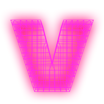 Letter grid neon png