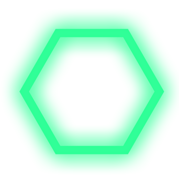 Hexagon neon green png