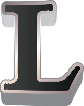 3d silver black letter png