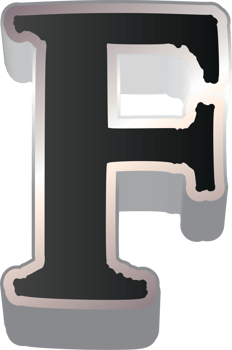 3d silver black letter png