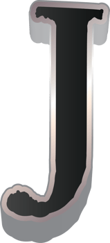 3d silver black letter png