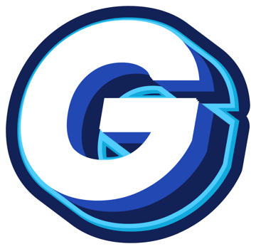Bold 3d Blue Uppercase Letter G png