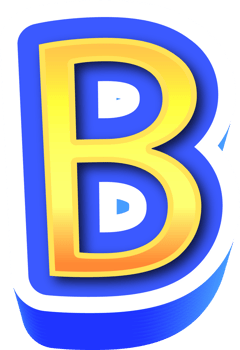 Shiny Gold 3d Letter B png