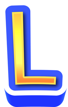 Shiny Gold 3d Letter L png