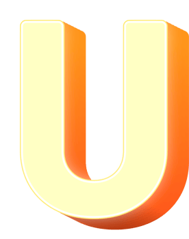 Cream 3d Bold Letter png
