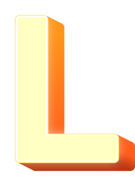 Cream 3d Bold Letter png
