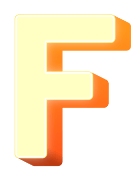 Cream 3d Bold Letter png