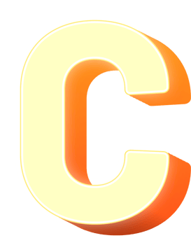 Cream 3d Bold Letter png