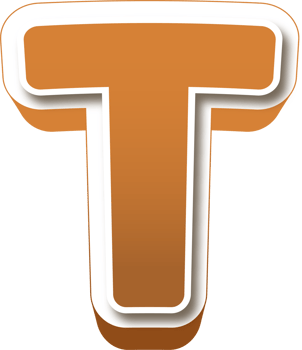 Chocolate 3d Bold Letter T png