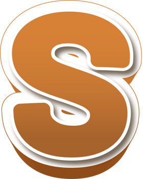 Chocolate 3d Bold Letter S png
