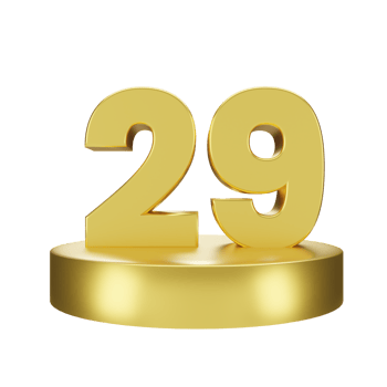 number 29 on the golden podium png