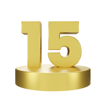 number 15 on the golden podium png