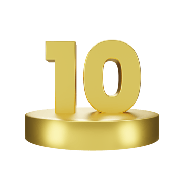 number 10 on the golden podium png