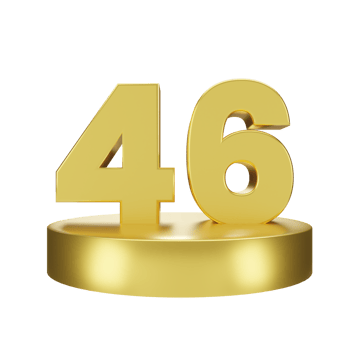 number 46 on the golden podium png