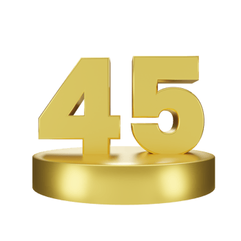 number 45 on the golden podium png