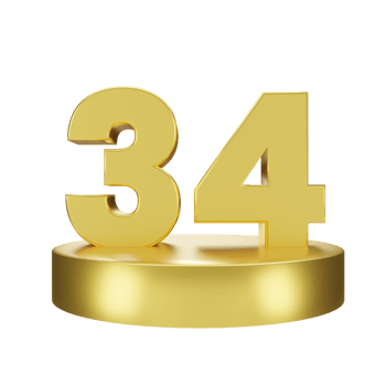 number 34 on the golden podium png