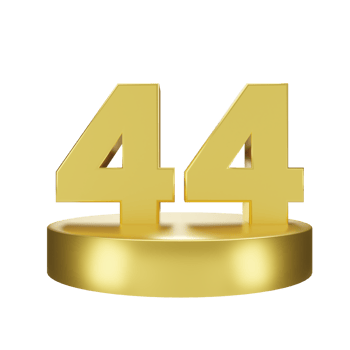 number 44 on the golden podium png