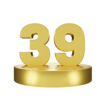 number 39 on the golden podium png