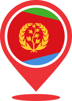 Eritrea flag pin map location PNG