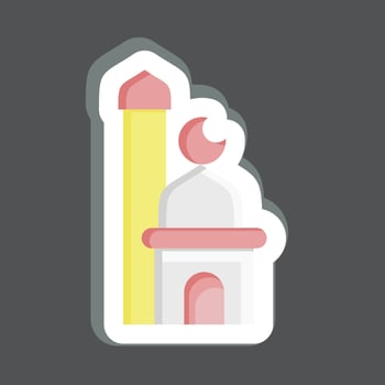 Icon Mosque. related to Eid Al Fitr symbol. islamic. ramadhan. simple illustration1 vector