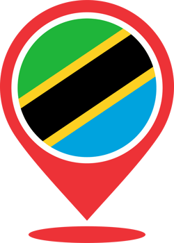 Tanzania flag pin map location PNG