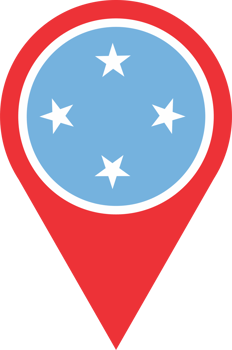 Micronesia flag pin map location png