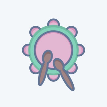 Icon Drum. related to Eid Al Fitr symbol. islamic. ramadhan. simple illustration vector