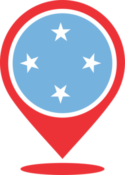 Micronesia flag pin map location png