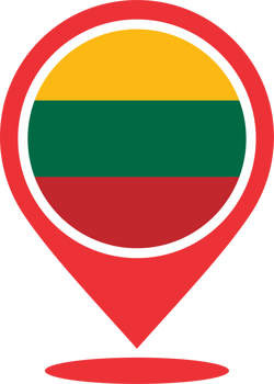 Lithuania flag pin map location png