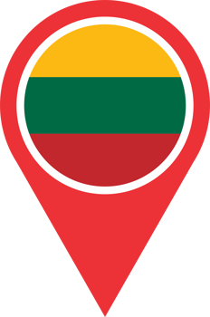 Lithuania flag pin map location png