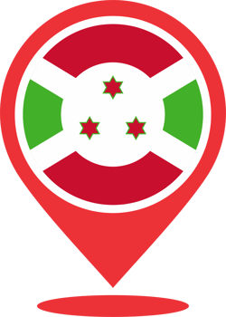 Burundi flag pin map location PNG