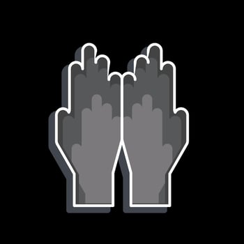 Icon Dua. related to Eid Al Fitr symbol. islamic. ramadhan. simple illustration vector