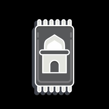 Icon Prayer Mat. related to Eid Al Fitr symbol. islamic. ramadhan. simple illustration vector