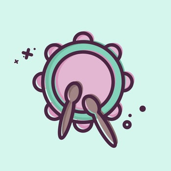 Icon Drum. related to Eid Al Fitr symbol. islamic. ramadhan. simple illustration vector