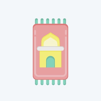 Icon Prayer Mat. related to Eid Al Fitr symbol. islamic. ramadhan. simple illustration vector