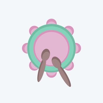 Icon Drum. related to Eid Al Fitr symbol. islamic. ramadhan. simple illustration vector